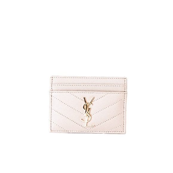 YSL Cassandre Cardholder Pale Pink - Fast Shipping & Authenticated - Picture 1 of 4